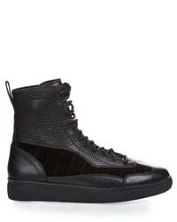 Alexander Wang Eden Leather And Suede High Top Trainers
