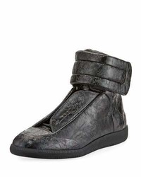 Maison Margiela Future Crackled Leather High Top Sneaker