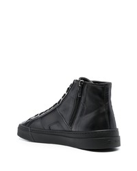 Santoni Gong High Top Leather Sneakers