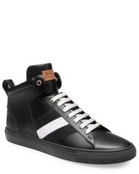 Bally Hedern Calf Leather High Top Sneakers