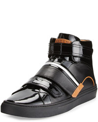 Bally Herick Leather High Top Sneakers Black