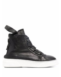 Masnada Hi Top Leather Trainers