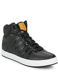 K-Swiss High Top Leather Patent Leather Sneakers