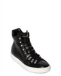 DSQUARED2 High Top Leather Sneakers
