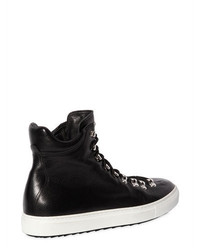 DSQUARED2 High Top Leather Sneakers