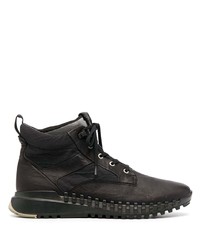 Stone Island High Top Leather Sneakers