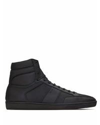 Saint Laurent High Top Leather Sneakers