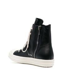 Rick Owens High Top Leather Trainers