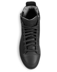 Diesel Laced Leather High Top Sneakers