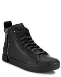 Diesel Laced Leather High Top Sneakers