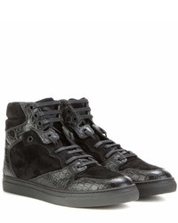 Balenciaga Leather And Suede High Top Sneakers