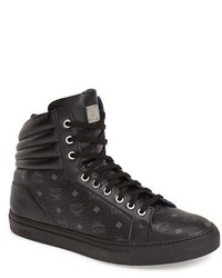 MCM Leather Coated Canvas Sneaker