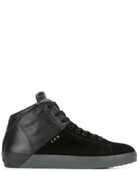Leather Crown Lace Up Hi Tops