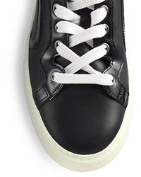 Pierre Hardy Leather High Top Sneakers