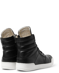 Balmain Leather High Top Sneakers