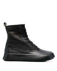 Ambush Leather Mix Hi Top Sneaker Black No Colo