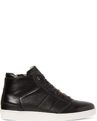 WANT Les Essentiels Lennon Panelled Leather High Top Sneakers