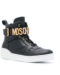 Moschino Logo Buckle Hi Top Sneakers