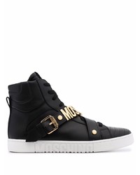 Moschino Logo Lettering High Top Sneakers