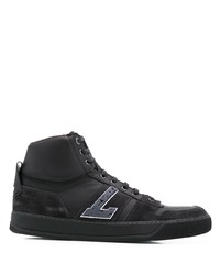 Lanvin Logo Patch High Top Sneakers