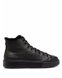 Karl Lagerfeld Logo Plaque High Top Sneakers