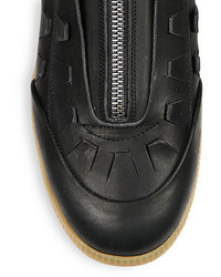 Maison Margiela Pierced Leather High Top Sneakers
