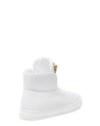 Versace Medusa Nappa Leather High Top Sneakers