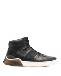 Coach Monogram Print High Top Sneakers