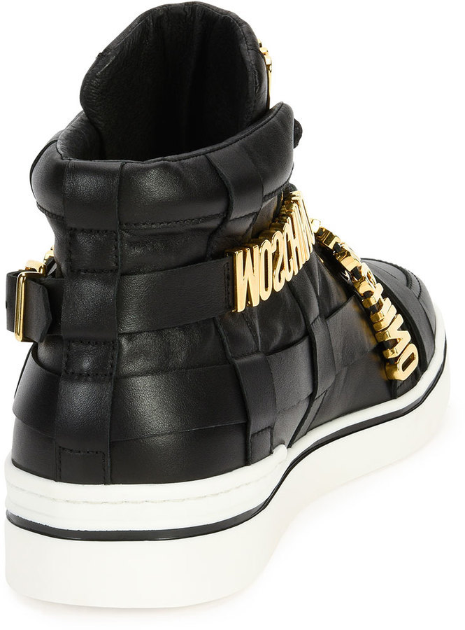 Moschino multistrap leather discount sneakers style ideas