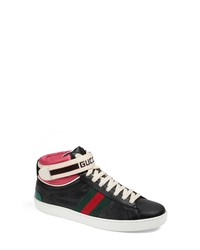 Gucci New Ace High Top Sneaker With Genuine