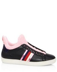 Gucci New Ace Lace Detail Leather High Top Sneakers