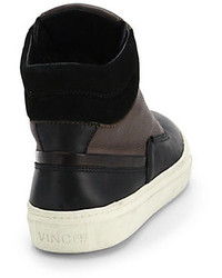Vince Newman Leather High Top Sneakers
