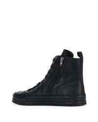 Ann Demeulemeester Patent Lace Up Ankle Boots