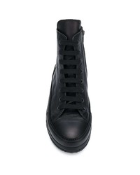 Ann Demeulemeester Patent Lace Up Ankle Boots