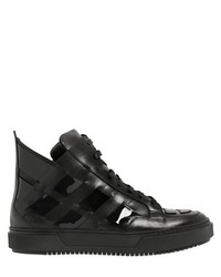 Patent Leather High Top Sneakers