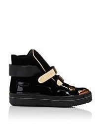 Giuseppe Zanotti Plated Strap High Top Sneakers Colorless