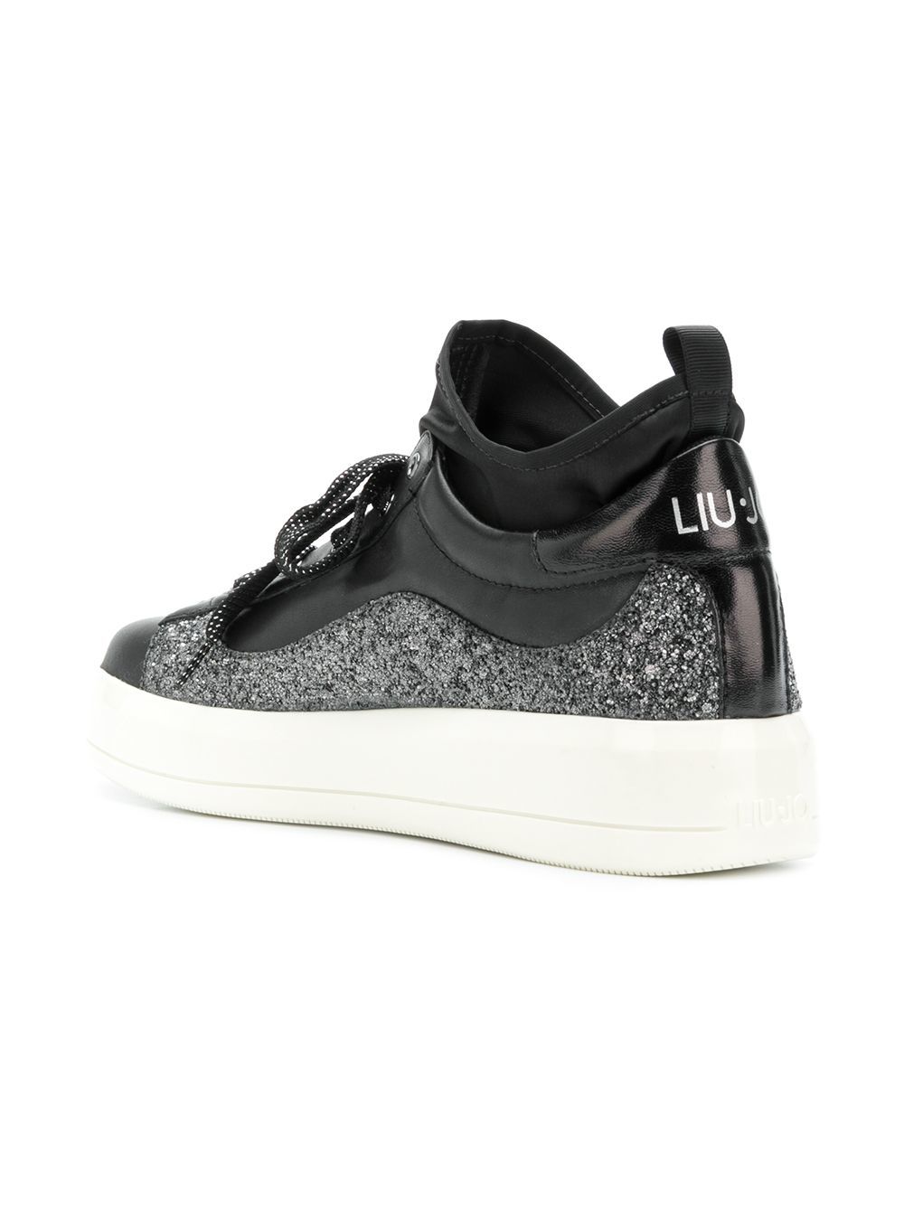 Liu Jo Platform Glitter Sneakers, $148 | farfetch.com | Lookastic