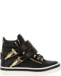 Giuseppe Zanotti Puffy Strap Double Zip Sneakers Colorless