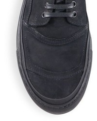 Belstaff Romford Waxed Nubuck Calf Leather High Top Sneakers