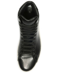 Tom Ford Russel Leather High Top Sneaker Black