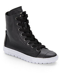 Savage Leather High Top Sneakers