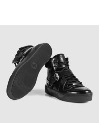 Gucci Shiny Leather High Top Sneaker