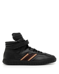 Bally Side Stripe Leather High Top Sneakers