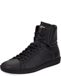 Saint Laurent Sl10h Signature Court Classic Leather High Top Sneaker