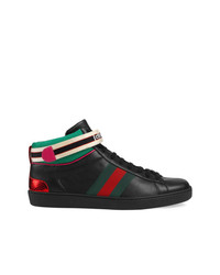 Gucci Stripe Ace High Top Sneakers