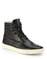 Alexander McQueen Studded Leather High Top Sneakers