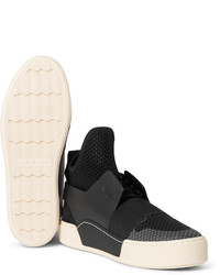 Balenciaga Suede Leather And Mesh High Top Sneakers