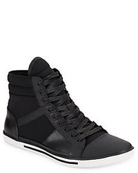 Kenneth Cole Sun Down Leather Textile High Top Sneakers