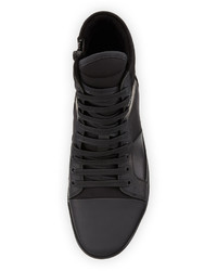 Kenneth Cole Sun Down Leatherneoprene High Top Sneaker Black