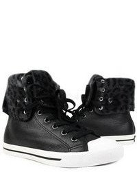 Burnetie Swag Top Leather Sneaker Black